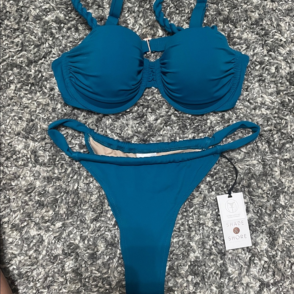Shade & Shore Vibrant Blue Bikini Set